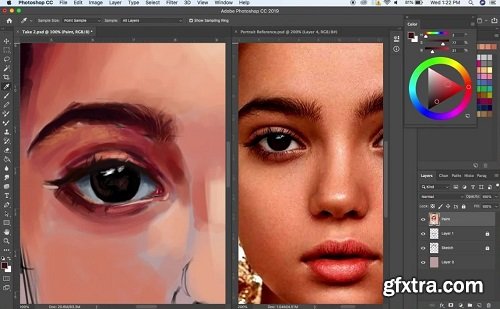 Digital Portrait: From Sketch to Final 7+ hours NO Time-Lapse