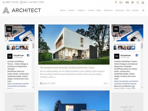 Blog Dual Sidebars Page - Architect WordPress Theme