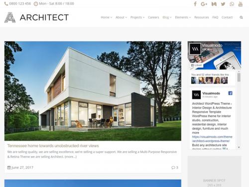 Blog Page - Architect WordPress Theme