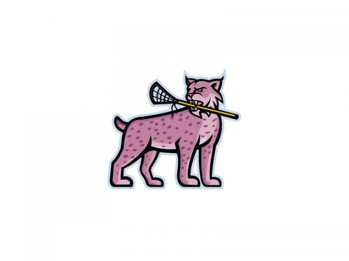 Bobcat or Lynx Lacrosse Mascot