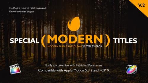 Videohive - Special Modern Titles Pack for FCPX V2 - 20708205