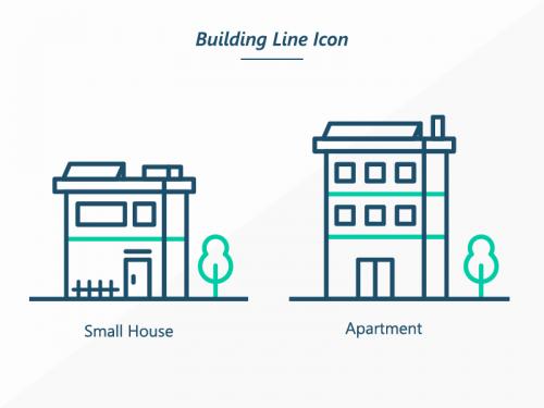 Building Line Icon
