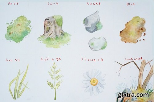 How to Paint Forest Textures in Watercolor