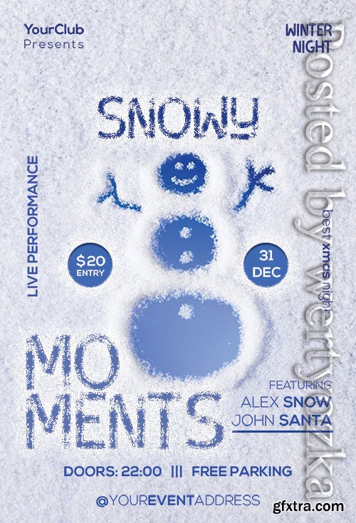 Snowy Moments - Premium flyer psd template