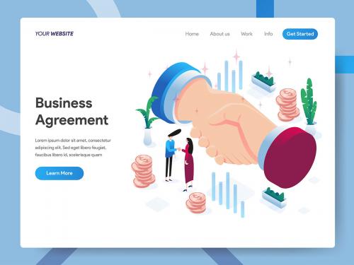 Business Agreement Isometric Illustration