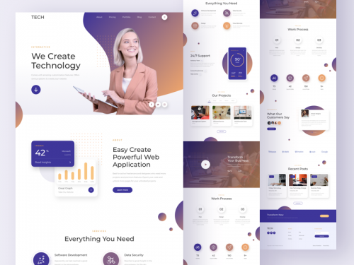 Business Technology Responsive Landing Page