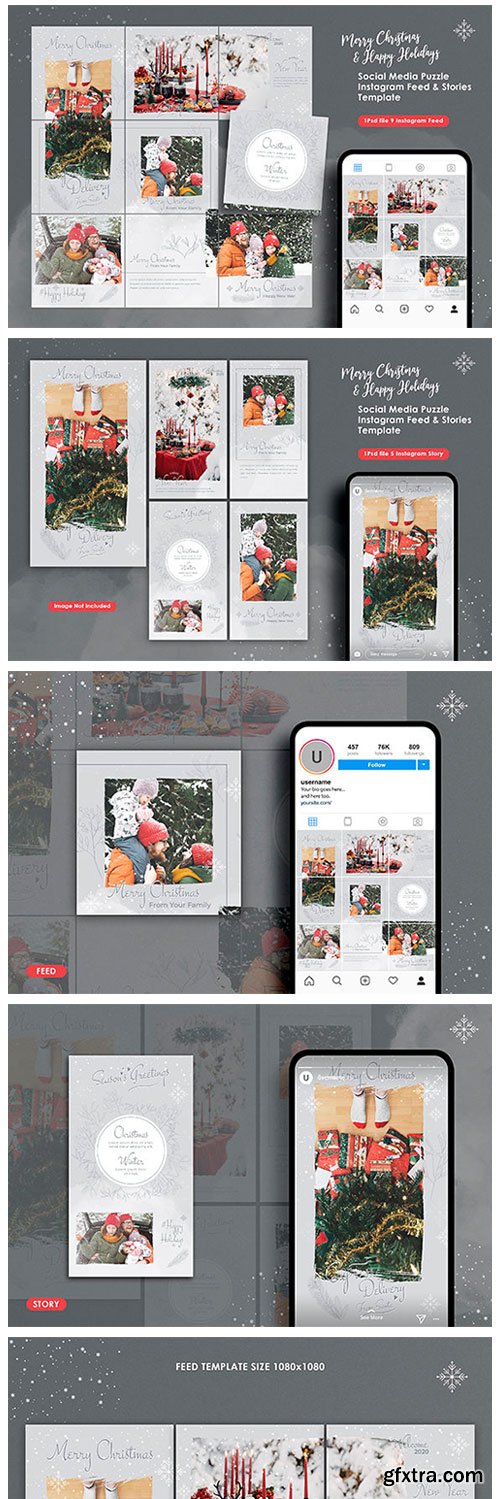 Christmas Instagram Feed & Story Bundle 2275216