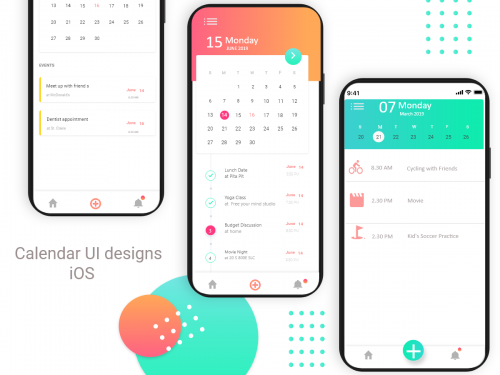 Calendar UI designs