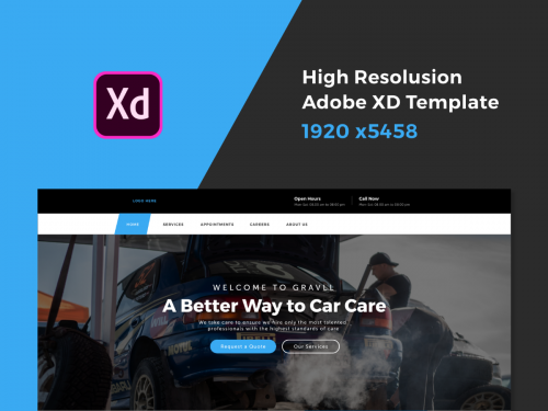 Car Repair Services AdobeXD Website