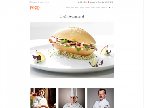 Chef Recommend - Food WordPress Theme