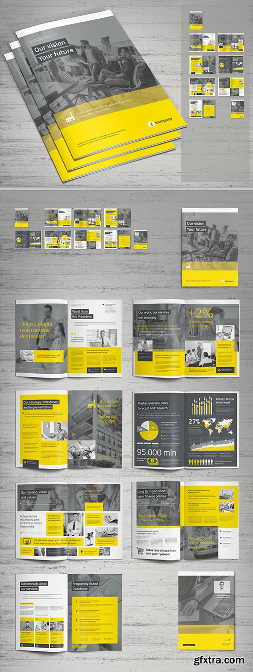Yellow and Gray Business Brochure Layout 309423262