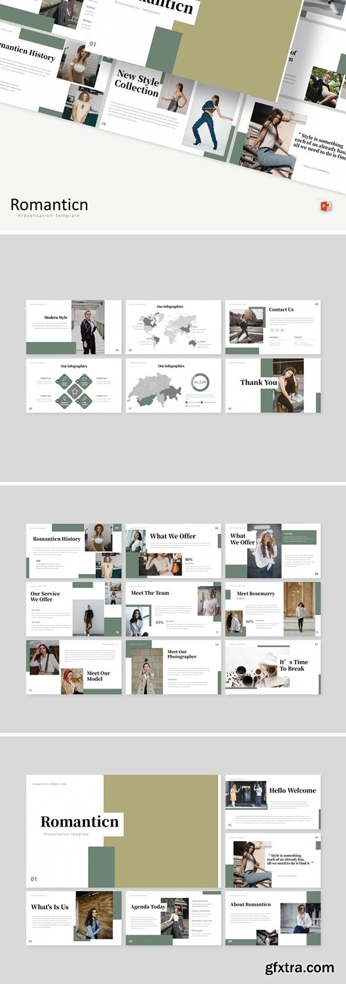 Romanticn Powerpoint, Keynote and Google Slides Templates