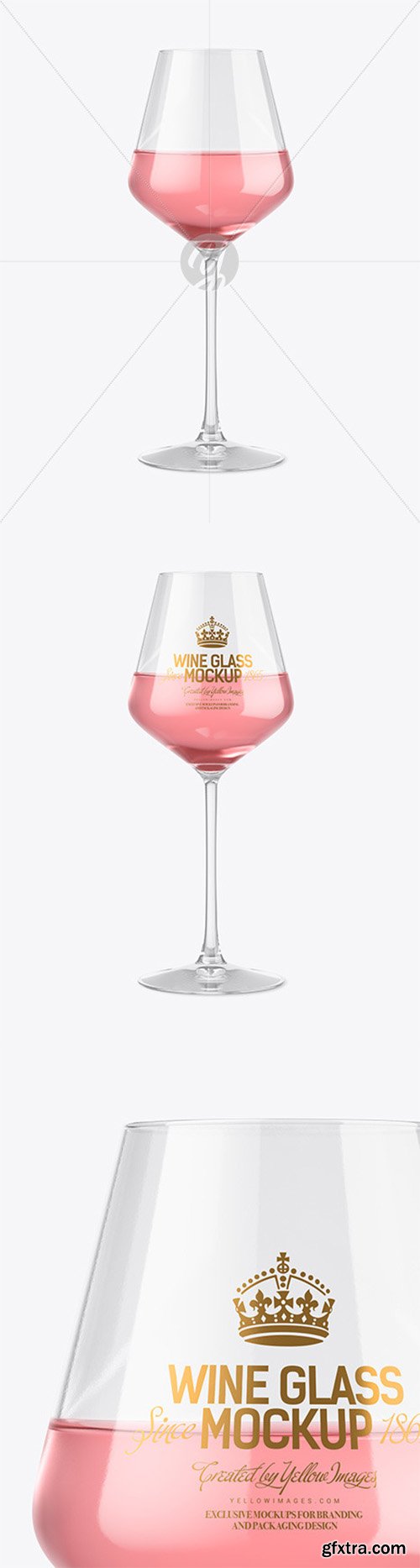 Pink Wine Glass Mockup 51914