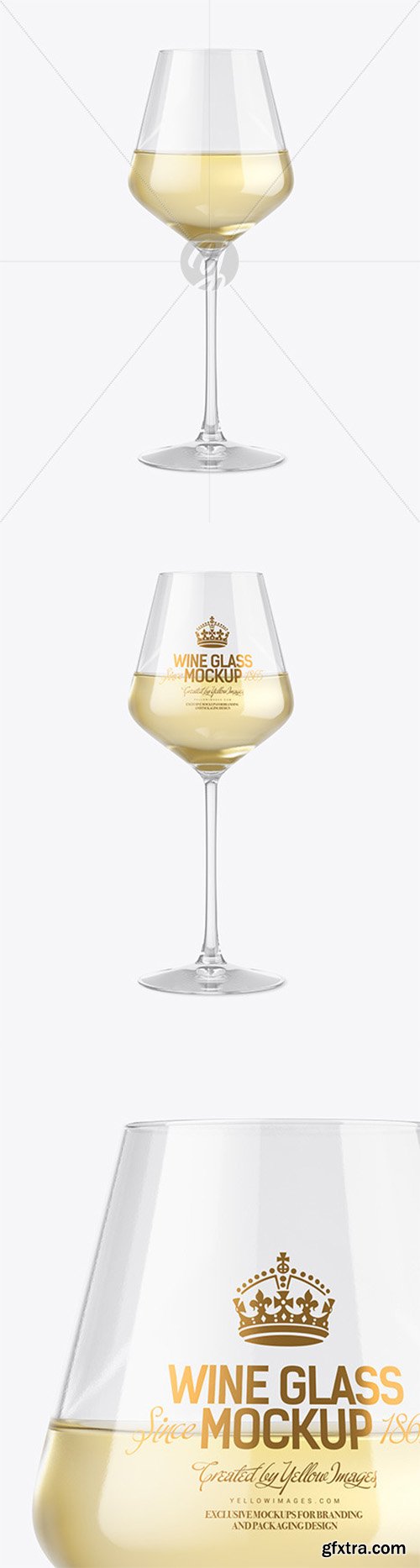 White Wine Glass Mockup 51913