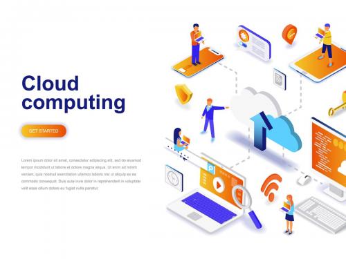 Isometric Concept Cloud Computing