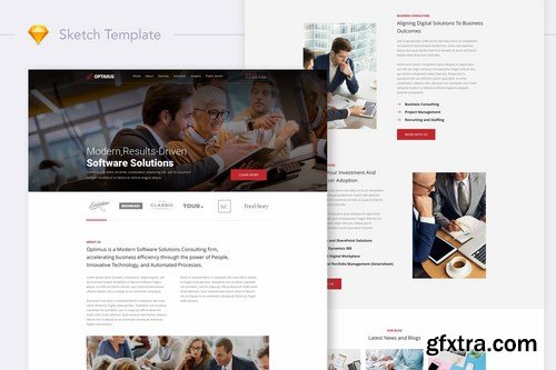Optimus - Software Consulting Firm Website Landing
