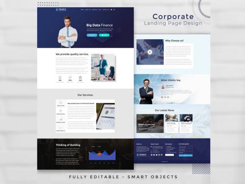 Corporate Financial landing page