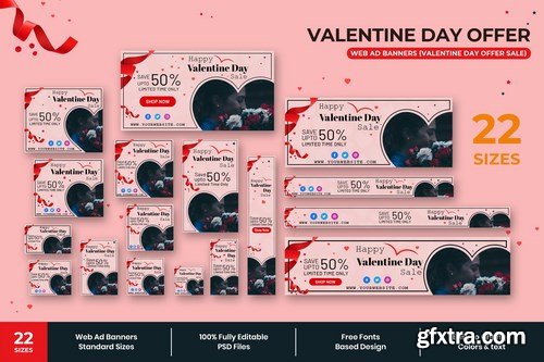Valentine Day Offer Web Ad Banners