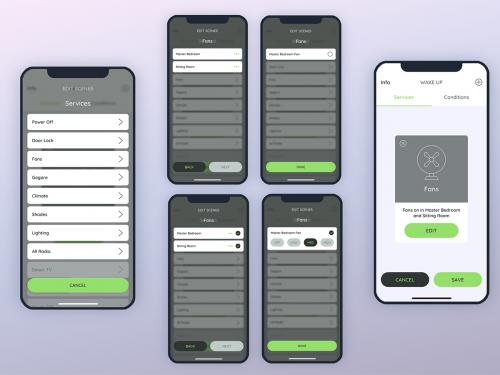 Create Services Fans Smarthome Mobile UI - FP