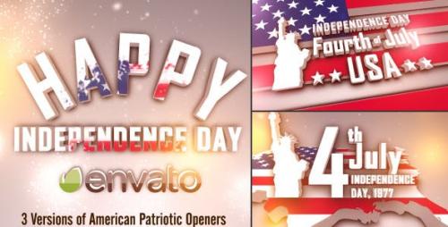 Videohive - USA Freedom Patriotic Openers Pack - 7838821