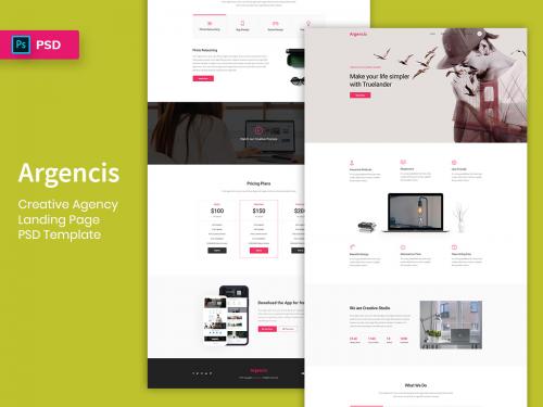 Creative Agency Landing Page PSD Template