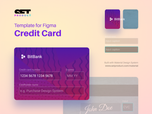 Credit card template