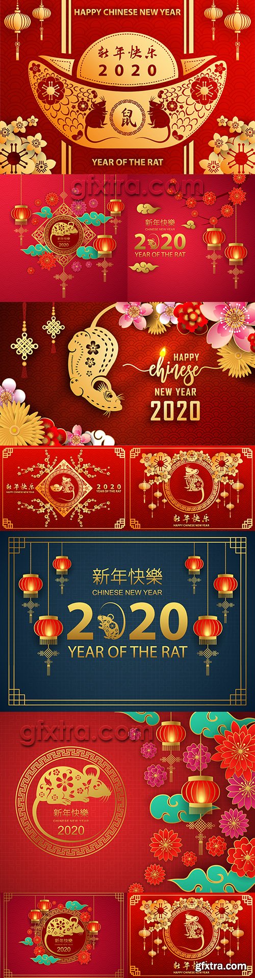 Happy Chinese New Year decorative backgrounds 11