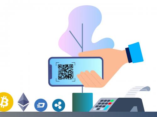 Cryptocurrency Payment 2D Illustration