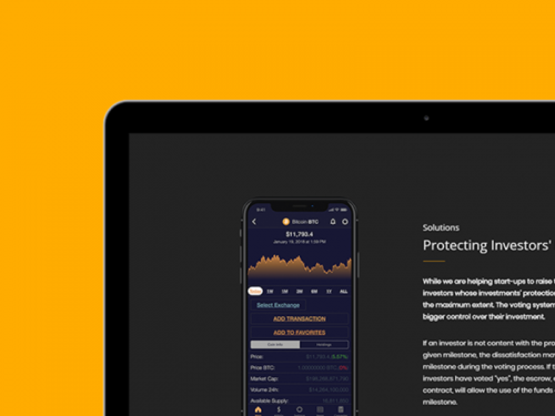 Cryptocurrency WordPress Theme - Responsive Tablet View