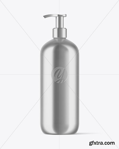 Metallized Plastic Bottle Mockup 51635