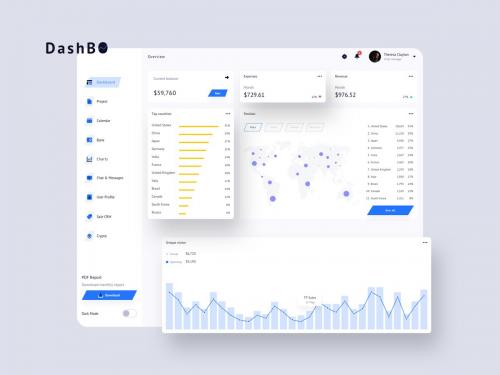 DashBO Finance Dashboard UI Light - FP