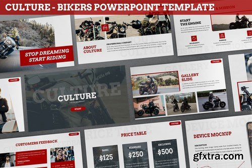 Culture - Bikers Powerpoint Template