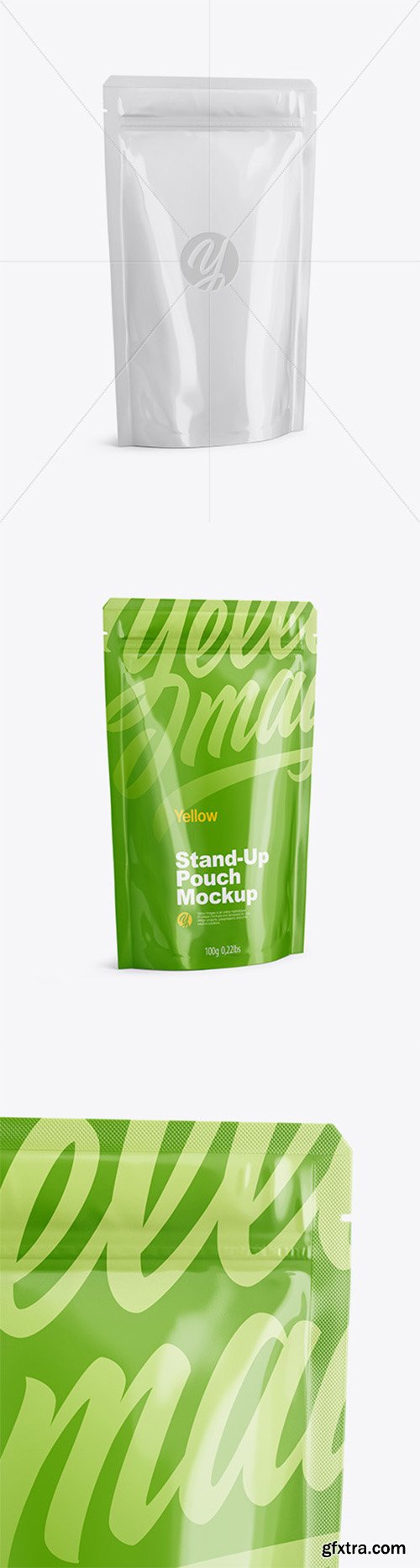 Glossy Stand Up Pouch with Zipper Mockup - Half Side View 51072