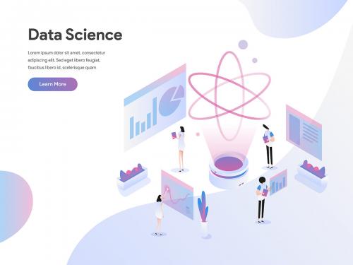 Data Science Isometric Illustration Concept