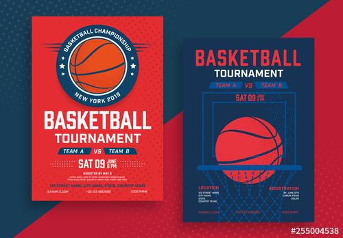 Basketball Tournament Poster Layouts - 255004538