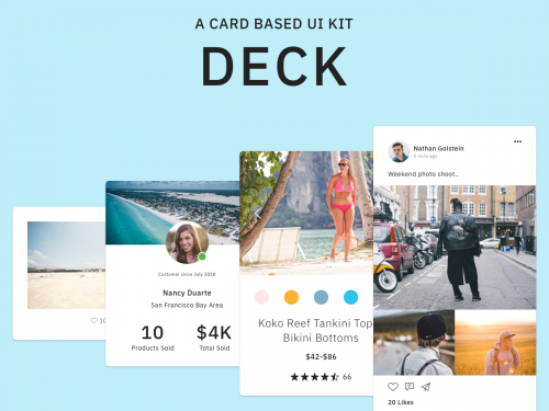 Deck UI Kit for Figma - Card Based UI