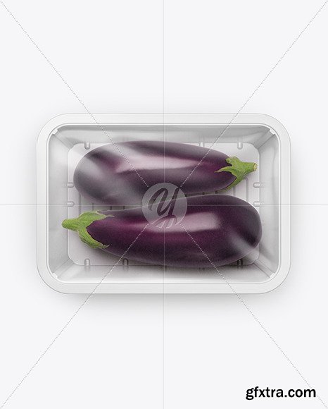 Plastic Tray With Eggplant Mockup 51675
