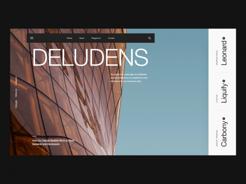 Deludens Landing Page