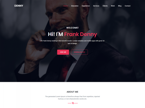 Denny – Responsive Personal Template