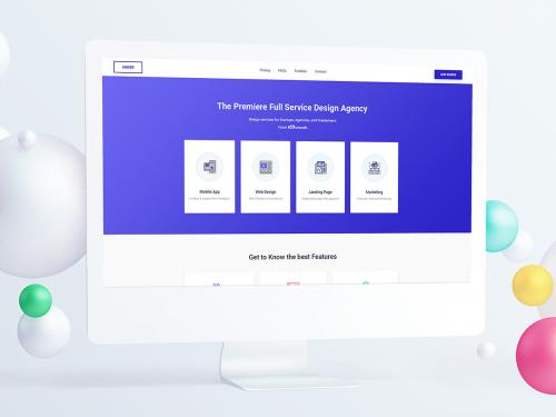 Design Agency Landing Page PSD Template