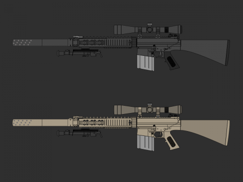 Design of semi automatic sniper rifle SR-25