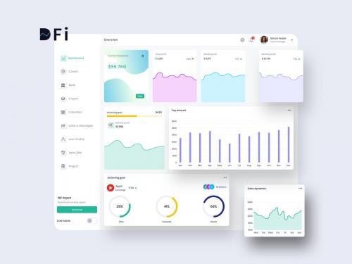 DFi Finance Dashboard Ui Light - FP