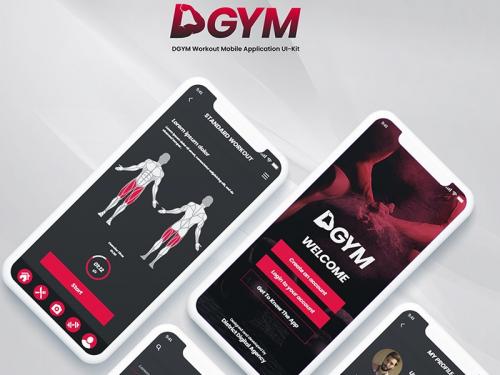 DGYM Fitness and Workout Mobile Application UI Kit