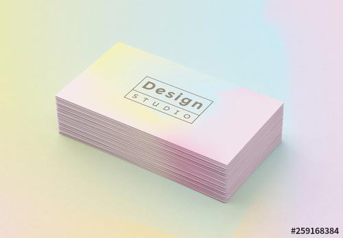 Abstract Holographic Business Card Template - 259168384