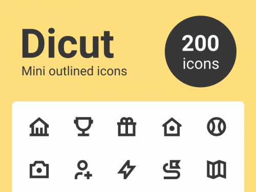 Dicut outlined icons
