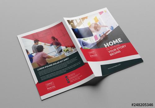 Red and White Business Brochure Layout - 248205346