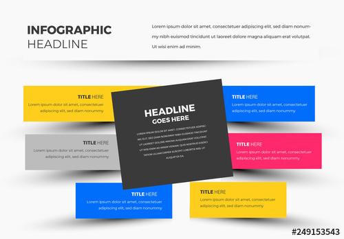 Box with Colored Stripes Infographic Layout - 249153543