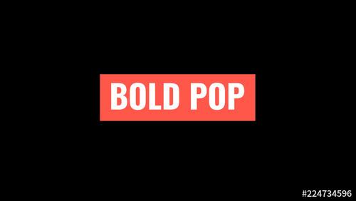 Bold Pop Title - 224734596
