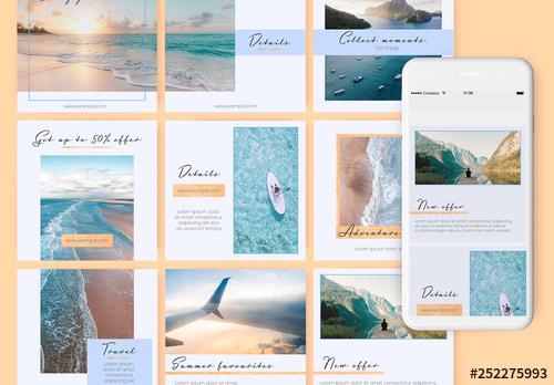 15 Social Media Post Layouts with Glitter Elements - 252275993