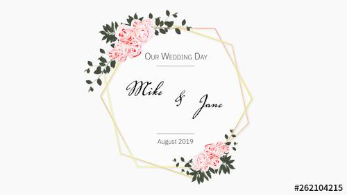 Floral Wedding Title - 262104215